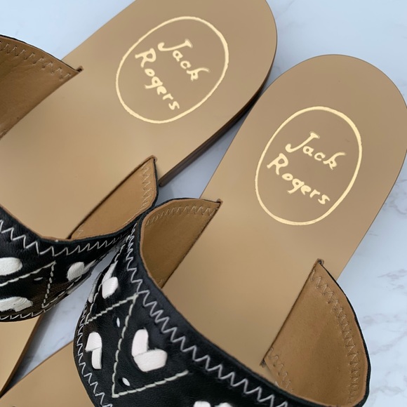 Jack Rogers Adair Black/White Sandals Size 8.5 - Picture 9 of 13